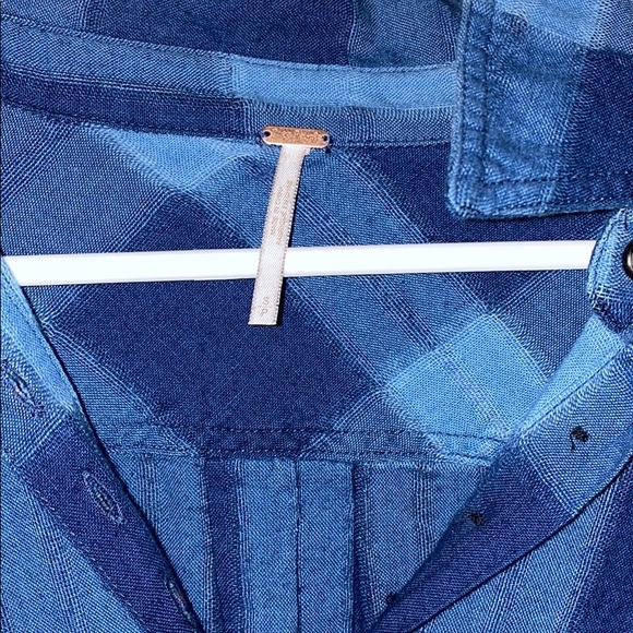 Free people long line plaid tunic in a small NWT - Picture 3 of 5